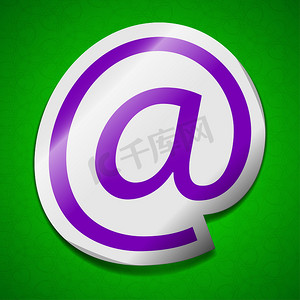 邮件元素摄影照片_邮件图标标志。