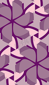 无缝紫色花卉形状