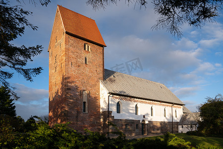凯格尔摄影照片_教堂，Keitum，叙尔特岛，德国