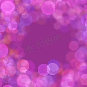 背景数字概念，CG 插图粉红色浪漫与气泡，插入的空白空间。