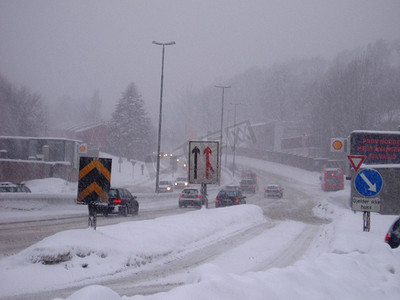 三环高速暴风雪堵车