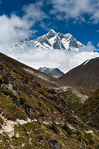 喜马拉雅景观：洛子峰和洛子峰