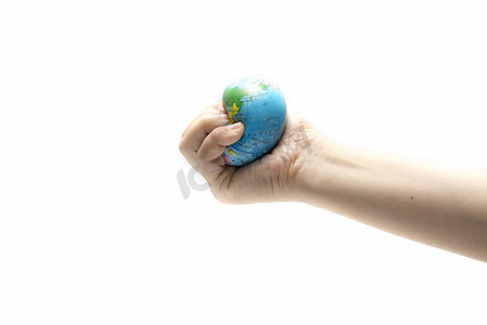 手中的地球球