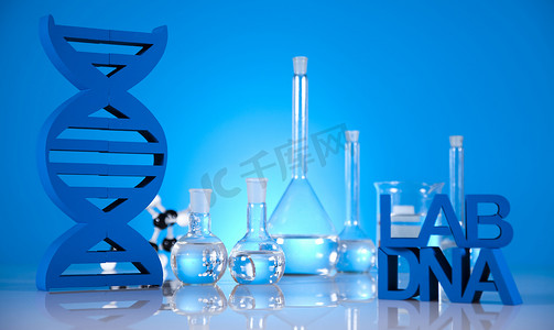 dna分子结构摄影照片_化学、分子结构、DNA、明亮的现代化学概念