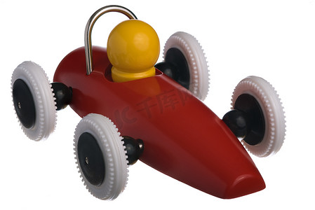儿童的红色玩具赛车