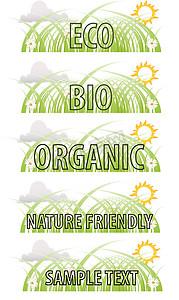 eco - bio - organic 矢量图