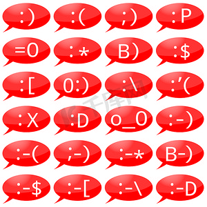 即时通讯工具、互联网寻呼机的表情符号插图