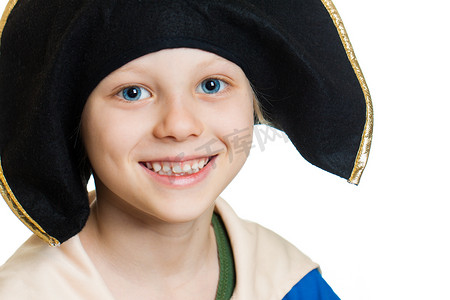可爱快乐的海盗男孩