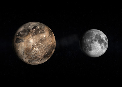 木卫三摄影照片_木卫三和月亮