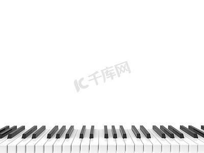 黑色和白色闪亮钢琴键盘