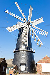 英格兰东米德兰兹赫金顿的风车