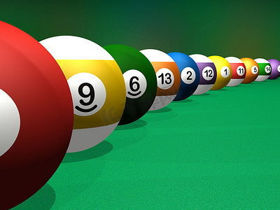 Billard 球包 3d 渲染池