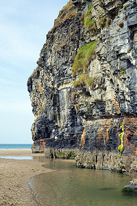 ballybunion 海滩悬崖和海滩泳池