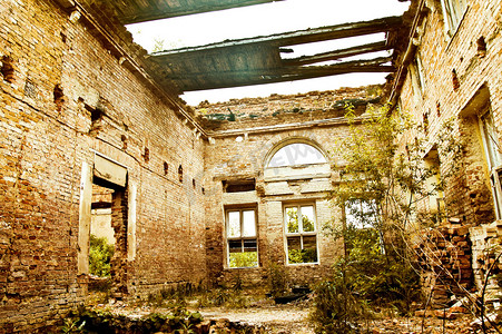 废弃城堡摄影照片_废弃的地方。