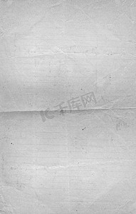 一张褶皱的白纸摄影照片_一张表面皱巴巴的普通白纸