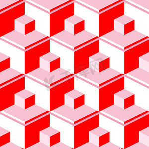 红色抽象立方体