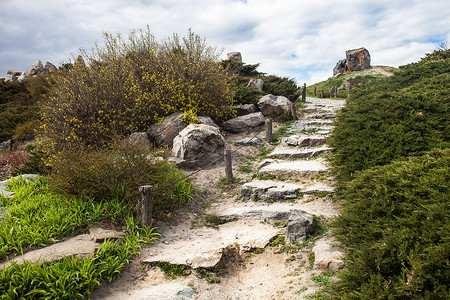 基辅植物园假山石阶