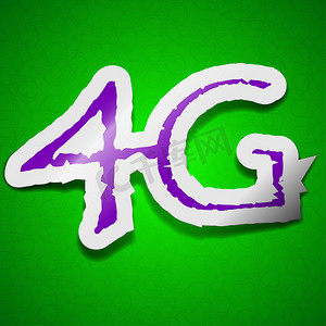 4G 技术图标标志。