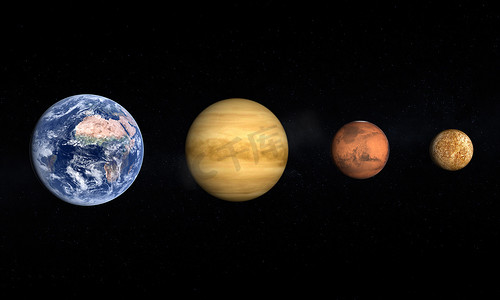 行星地球金星火星和月亮