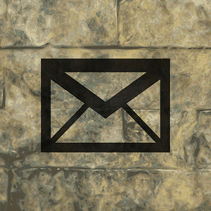 信封邮件图标平与抽象背景