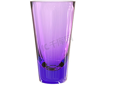 紫色酒杯摄影照片_紫色调的玻璃渲染