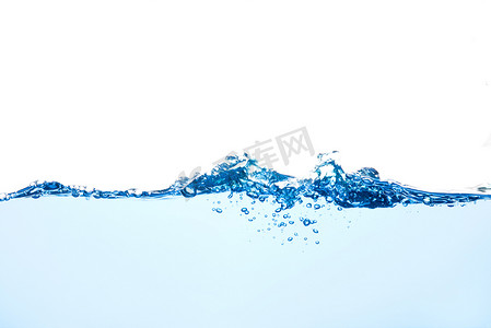 水波点点摄影照片_带气泡的淡蓝色水波和一点点飞溅