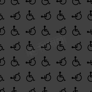 轮椅图标摄影照片_禁用的 web 图标。