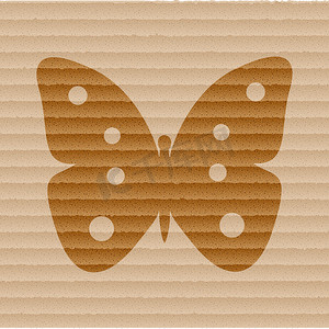 蝴蝶图标平面设计与抽象背景