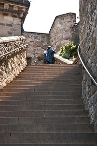 爱丁堡城堡，台阶