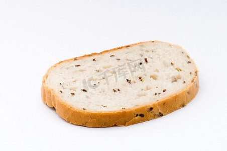 食欲亢进摄影照片_一片面包