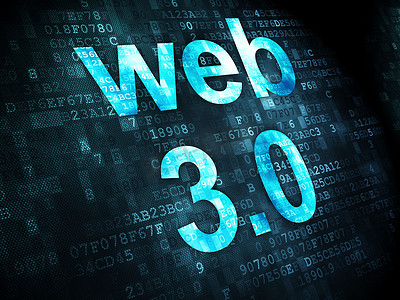 蓝色优化摄影照片_搜索引擎优化 web 开发概念： Web 3.0 数字背景