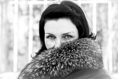 Fur.Beautiful woman in winter.Beauty Fashion Model Girl in a Fur