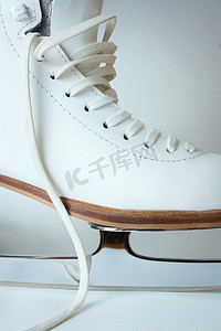 花样鞋带摄影照片_花样滑冰用滑板