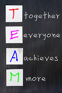 粉笔画摄影照片_TEAM 粉笔画 Together Everyone Achieves More