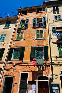 意大利五渔村的彩色建筑