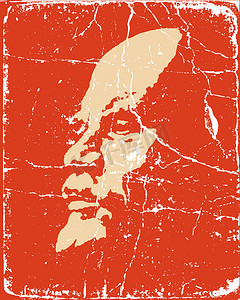 海报上列宁的矢量肖像