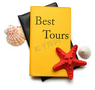 最佳旅游手册中的海星和贝壳
