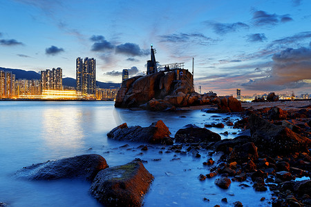 Hong Kong Lei Yue Mun sunset