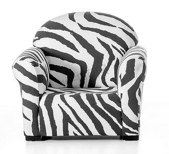 动物黑白图案设计摄影照片_沙发椅