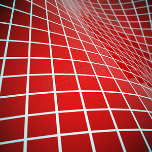 红色块的抽象波浪图案