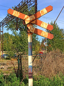 铁路道口，旧标志