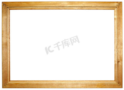 简单摄影照片_用于照片的简单木框，背景为空白