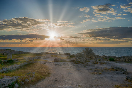Chersonesos 古城的海上日落
