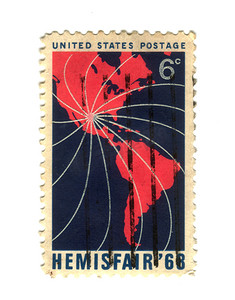 来自美国的旧邮票与美国