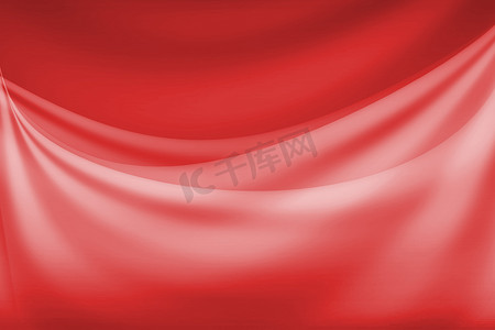 红色织物抽象曲线纹理背景