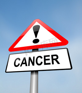 癌症症状摄影照片_癌症警告。