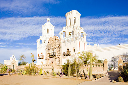 San Xavier del Bac Mission，美国亚利桑那州