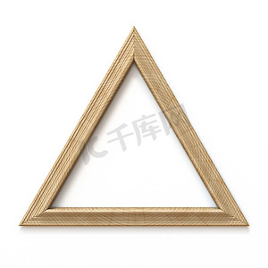 木制三角形相框 3D
