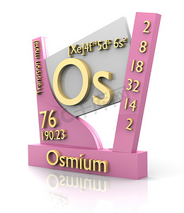 化学粉摄影照片_Osmium 形式元素周期表 - V2