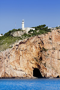 Cape Nao 灯塔白色海岸阿利坎特